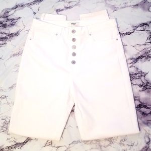 White Button Fly Jeans